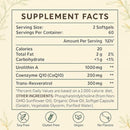 Urolithin A Dietary Supplement 1500mg with CoQ10 and Resveratrol, Liposomal Softgels for Adults, 120 Count, 60 Day Supply Infinity Warehouse