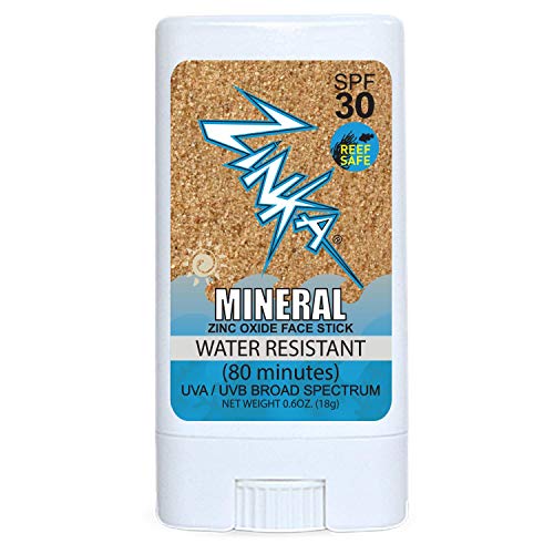 Zinka Sunscreen SPF 50 All Natural Vegan Mineral Clear Face Stick Zinka