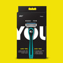 Made For YOU by BIC Shaving Razor Blades for Every Body - Men & Women, with 2 Cartridge Refills - 5-Blade Razors for a Smooth Close Shave, TEAL, Kit Made For You