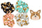 Happie Hare Scrunchies - Cotton Rounds Elastic Hair Bands - Scrunchy Hair Ties - Girls Hair Accessories - Gifts for Women (4 Pack, Mix Colors, Corgi) Happie Hare
