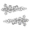 LUX ACCESSORIES Set of 2 Floral Filligree Clear Crystal Rhinestones Wedding Bridal Fashion Hair Pins LUX ACCESSORIES