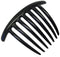 Parcelona French Twist 7 Teeth Large Black Set of 2 Celluloid Flexible Durable French Side Hair Comb Large 4'' No Slip Styling Paris Hair Accessories for Women and Girls, Made in France (Black) Parcelona