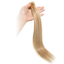100 Strands Pre Bonded Remy Human Hair U Tip Hair Extensions Nail Tip Italian Keratin Fushion Hairpiece Long Straight Silky For Women