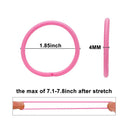 KUBOM 100 Pcs Womens Elastic Thick Hair Ties ,4MM for Medium Hair to Thick Hair Ponytail Holders Hair Elastic Band for Women (10-Color) KUBOM