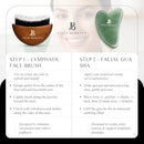 Lymphatic Contour Face Brush & Jade Gua Sha | Lymphatic Drainage Brush for Face & Neck | Dry Brush for Face, Sculpting & Depuffing - Face Lymphatic Drainage Tool for Skin Care Infinity Warehouse