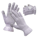 MIG4U Moisturizing Beauty Gloves Touchscreen Overnight Sleeping Glove for Women Dry Hands, Nighttime Lotion, Eczema, SPA, Cosmetic Treatment, grey purple 6 pairs size l/xl MIG4U