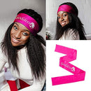 Silk Wrap for Hair Edges - Satin Edge Laying Scarf Edge Wrap for Black Hair Scarf Wig Scarf for Edges Wig Grip Headband for Makeup, Facial, Sport, Yoga(Rosy) LEEONS