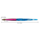 PANA USA Acrylic Nail Brush Pure Kolinsky Hair Acrylic White Swirl Blue Handle with Pink Ferrule Round Shaped - Size 6 PANA