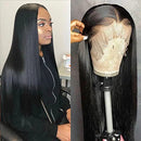 ISEE Hair Transparent Lace Front Wigs Human Hair 10A Brazilian Straight Human Hair Wigs for Black Women 150% Density Pre Plucked with Baby Hair Bleached Knots Natural Color (13x4 Lace Front, 16inch) ISEE