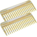 Giorgio G30 Large 5.75 Inch Hair Detangling Comb, Wide Teeth for Thick Curly Wavy Hair. Long Hair Detangler Comb For Wet and Dry. Handmade of Cellulose, Saw-Cut, Hand Polished, Ivory 2 Pack GIORGIO