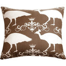 The Well Dressed Bed Accent Pillow, 20 by 20-Inch, Brown/Peacock The Well Dressed Bed