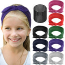 ShameOnJane 8 pack of Colorful Headbands for Girls, Girls Headbands - Removable Bow - Cute Hair Accessories for Girls with 10 Extra Hair Elastics (Bow) Shame On Jane