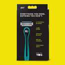 Made For YOU by BIC Shaving Razor Blades for Every Body - Men & Women, with 2 Cartridge Refills - 5-Blade Razors for a Smooth Close Shave, TEAL, Kit Made For You