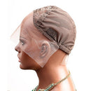 Bella Hair Breathable Lace Front Wig Cap for Making Wigs with Adjustable Straps and Combs Swiss Lace Black Medium Size Bella Hair Store