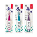 RADIUS Totz Toothbrush Extra Soft Brush BPA Free & ADA Accepted Designed for Delicate Teeth & Gums for Children 18 Months & Up - Blue Coral Yellow - Pack of 3 RADIUS