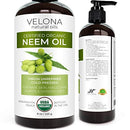 Neem Oil by Velona - 8 oz | 100% Pure and Natural Carrier Oil | Virgin, Unrefined, Cold Pressed | Hair Growth, Body and Skin Care | Use Today - Enjoy Results velona