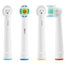 Replacement Brush Heads Compatible with Oral-B-Braun– Floss Action - Pack of 4 Generic Electric Toothbrush Replacement Heads GRANDIOSI