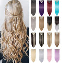 S-noilite 26 Inches(66cm) Long Straight Full Head Clip in Hair Extensions 8 Piece 18 Clips Hairpiece USA Local Post (Dark Red) S-noilite