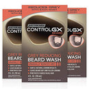 Just For Men Control GX Grey Reducing Beard Wash Shampoo, Gradually Colors Mustache and Beard, Leaves Facial Hair Softer and Fuller, 4 Fl Oz - Pack of 3 (Packaging May Vary) Just for Men