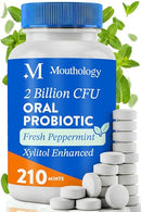 Mouthology Oral Probiotics for Mouth Bad Breath with Xylitol (210 Count Mints), Dental Probiotic, Mouth Probiotics Bad Breath Treatment and Gums Infinity Warehouse