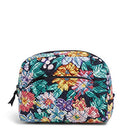 Vera Bradley Women's Cotton Large Cosmetic Makeup Organizer Bag, Happy Blooms, One Size Vera Bradley