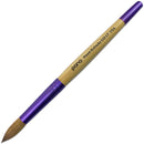 Pana USA Acrylic Nail Brush100% Pure Kolinsky Hair New LIMITED EDITION BEIGE PURPLE Wood Handle with Purple Ferrule Round Shaped Style (Size