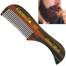 Giorgio G57 Extra Small 2.75 Inch Men's Fine Toothed Beard and Mustache Comb for Facial Hair Grooming and Styling. Wallet Pocket Comb Handmade of Quality Durable Cellulose, Saw-Cut and Hand Polished GIORGIO