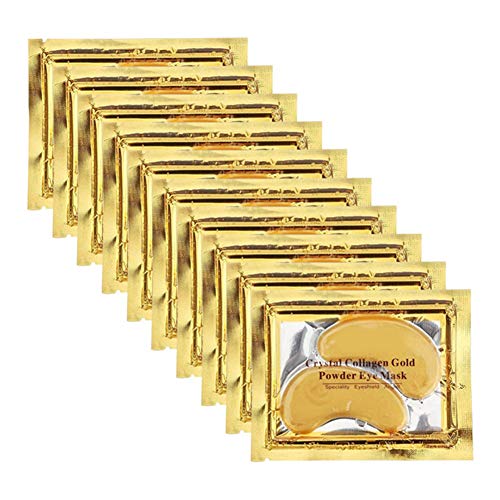 Adofect 30 Pairs Gold Collagen Under Eye Mask Anti-Aging Hyaluronic Acid 24k Gold Eye Patches for Moisturizing & Reducing Dark Circles, Luxury Gift for Women and Men, Gold Adofect