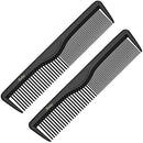 Small Pocket Combs | 2 Pack | Professional 5 Inch Black Carbon Fiber Hair Comb | Fine And Wide Tooth Travel Comb Set | Anti Static Chemical and Heat Resistant | Mens Beard And Styling Haircomb | Ba Sterling Beauty Tools