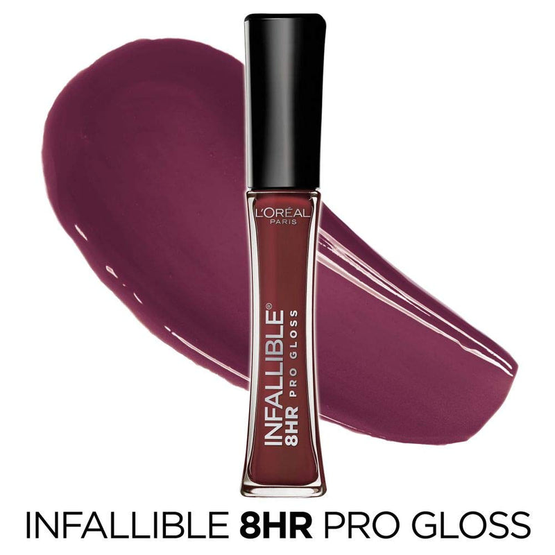 L’Oreal Paris Makeup Infallible 8 Hour Hydrating Lip Gloss, Raisin, 0.5 Ounce L'Oreal Paris