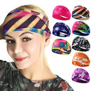 Headbands for Women, Boho Style Yoga Elastic Headwraps Head Wrap Hair Band 8 Pack (Tie Dye Style-1) ZUOSIVNAT