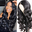 Julia Hair 10A U Part Wig Body Wave Human Hair for Women ,Brazilian Remy Human Hair Glueless Full Head Clip in Half Wig U Shape Wig 150% Density Natural Color 16inch Julia Hair
