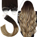 Microlink Hair Extensions Human Hair,Ugeat 24 Inch Micro Loop Hair Extensions