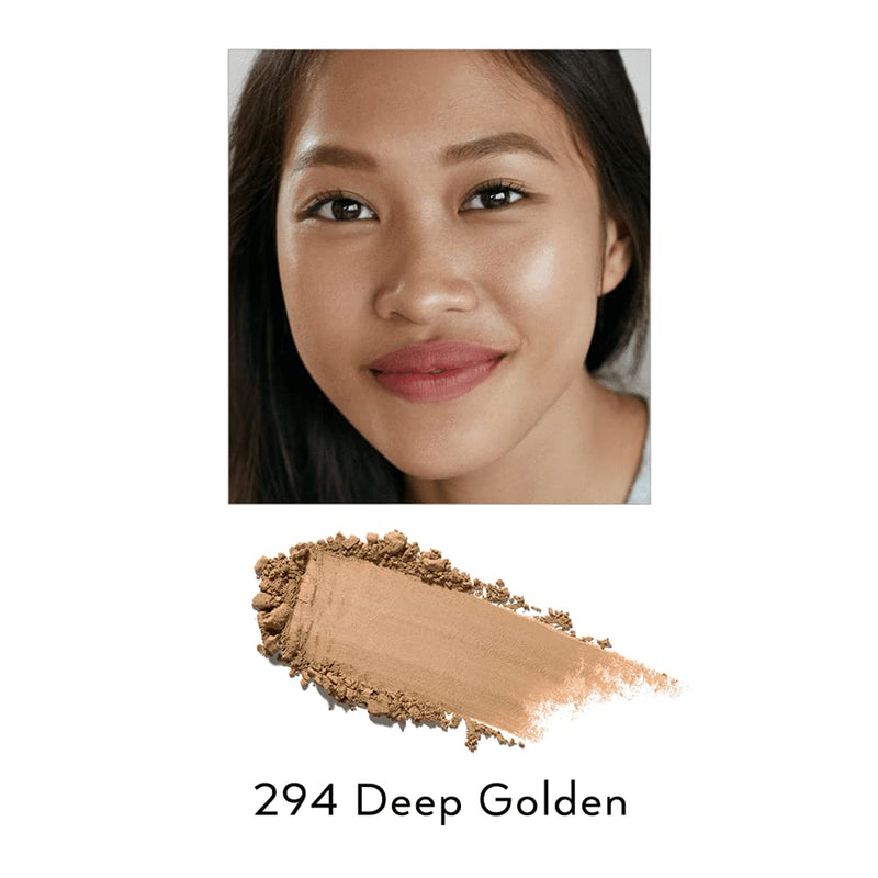 Emani Flawless Matte Powder Foundation - Medium to Full Coverage, Lightweight & Nourishing - Crease-Free & Non-Caking Finish - 12 Grams, Deep Golden (Medium Tan) Emani