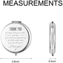 Compact Mirror for Mother Sister Friend Teacher, Unique for Anniversary, Birthday, Christmas, Graduation, Thanksgiving Day, Engraved for Wedding Day, Engagement, Work, Retirement (Thank You) FUN FUN HOME