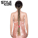 Style Icon 41" Lace Front Wigs Long Wavy Synthetic Wigs with Baby Hair Half Hand Tied 130% Density Wigs (41", TAT4/10/16A) Style Icon Store