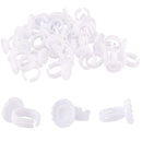BEYELIAN Glue Rings For Eyelash Extensions, Can Fasten to Tweezers, Smart Glue Cups, Lash Glue Holder Fanning, Volume Fan Blooming Cups, Lash Extension Supplies, Disposable Plastic Rings, 50 PCS BEYELIAN