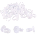BEYELIAN Glue Rings For Eyelash Extensions, Can Fasten to Tweezers, Smart Glue Cups, Lash Glue Holder Fanning, Volume Fan Blooming Cups, Lash Extension Supplies, Disposable Plastic Rings, 50 PCS BEYELIAN