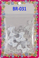 Tara Girls Self Hinge Plastic Bow Hair Barrettes 20 Pieces Selection (Clear) Tara