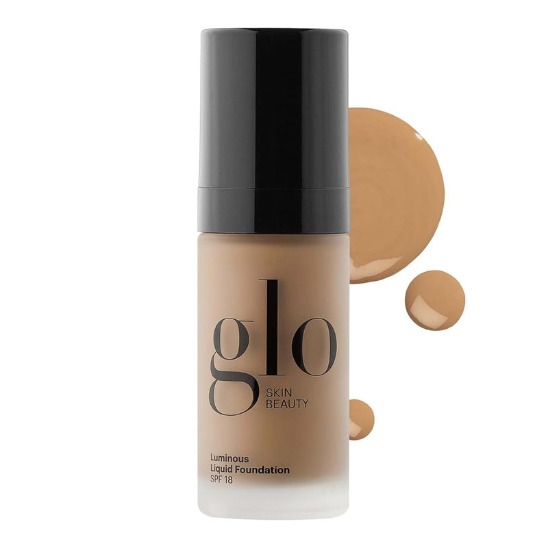 Glo Skin Beauty Luminous Liquid Mineral Foundation Makeup with SPF 18 (Café) - Improves Uneven Skin Tone, Smooths & Corrects Imperfections, Sheer to Medium Coverage, Dewy Finish Infinity Warehouse
