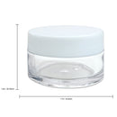 Beauticom 12 Pieces 20G/20ML Round Clear Jars with WHITE Lids for Lotion, Creams, Toners, Lip Balms, Makeup Samples - BPA Free Beauticom