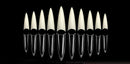 Vivace 2Pack Natural/Clear Long Stiletto 100 Acrylic False Fake Nail Tips With Plastic Case (Total 200Tips) 10Sizes For Nail Salon Nail Shop (200 Long Stiletto) Vivace