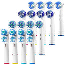 Oral B Compatible Replacement Brush Heads- Holiday Pack of 16 Double Clean, Cross, Floss, and Precise Oralb Braun Compatible Electric Toothbrush Parts- Fits Oral-B Kids, Pro 1000 + More! Alayna