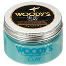 Woody's Clay for Men, Matte Finish with Firm and Flexible Hold, Adds Thickness and Texture, Keeps Hair Moisturized and Protected, with Natural Ingredients, No-Frizz, Dry to Normal Hair 3.4 oz. 1-pc Woody's