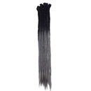 24" Dreadlock Extension Ombre For Hip-Hop Synthetic Heat Resistant Faux Locs Dread Reggae Extension Twist Braiding Faux Locs Crochet For Man Women (15strands/3packs,black to dark grey) S-noilite Store