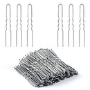 U Shaped Hair Pins,IKOCO 80pcs Hair Pins for Buns,Silver,2.4 inch IKOCO