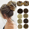 OKHOTY 2PCS Messy Bun Hair Piece Thick Updo Scrunchies Hair Extensions Ponytail Hair Accessories Ash Blonde(Light Brown Mix Ash Blonde) OKHOTY