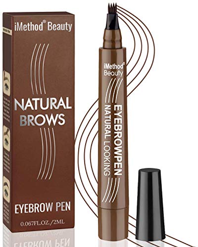 iMethod Eyebrow Pen - Upgrade Eyebrow TattooPen, Eyebrow Makeup, Long Lasting, Waterproof and Smudge-proof, Dark Brown iMethod