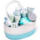 Gift Set for Women - Spa Gift Baskets for women Body & Earth 11 Pcs Jasmine Scented Women Bath Set Gift Basket with Bubble Bath, Shower Gel, Body Lotion & Scrub and More, Valentines Gifts for Women BODY & EARTH
