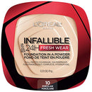 L'Oreal Paris Makeup Infallible Fresh Wear Foundation in a Powder, 010 Porcelain, 0.31 Fl Oz L'Oreal Paris